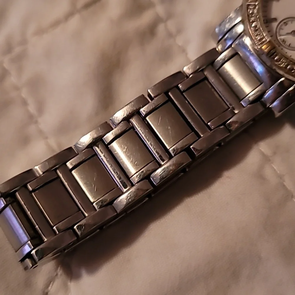 Women's Bulova‎ Chronograph Watch Diamond Bezel Stainless Steel Watch C637381